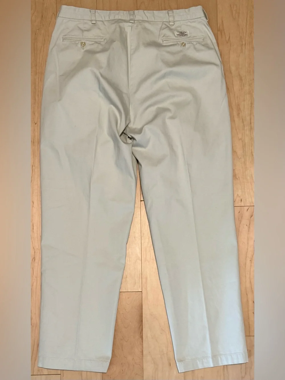Polo Ralph Lauren Andrew Chino Pants Pleated Beige Khaki Men’s 38x32 (Fit 37x31)